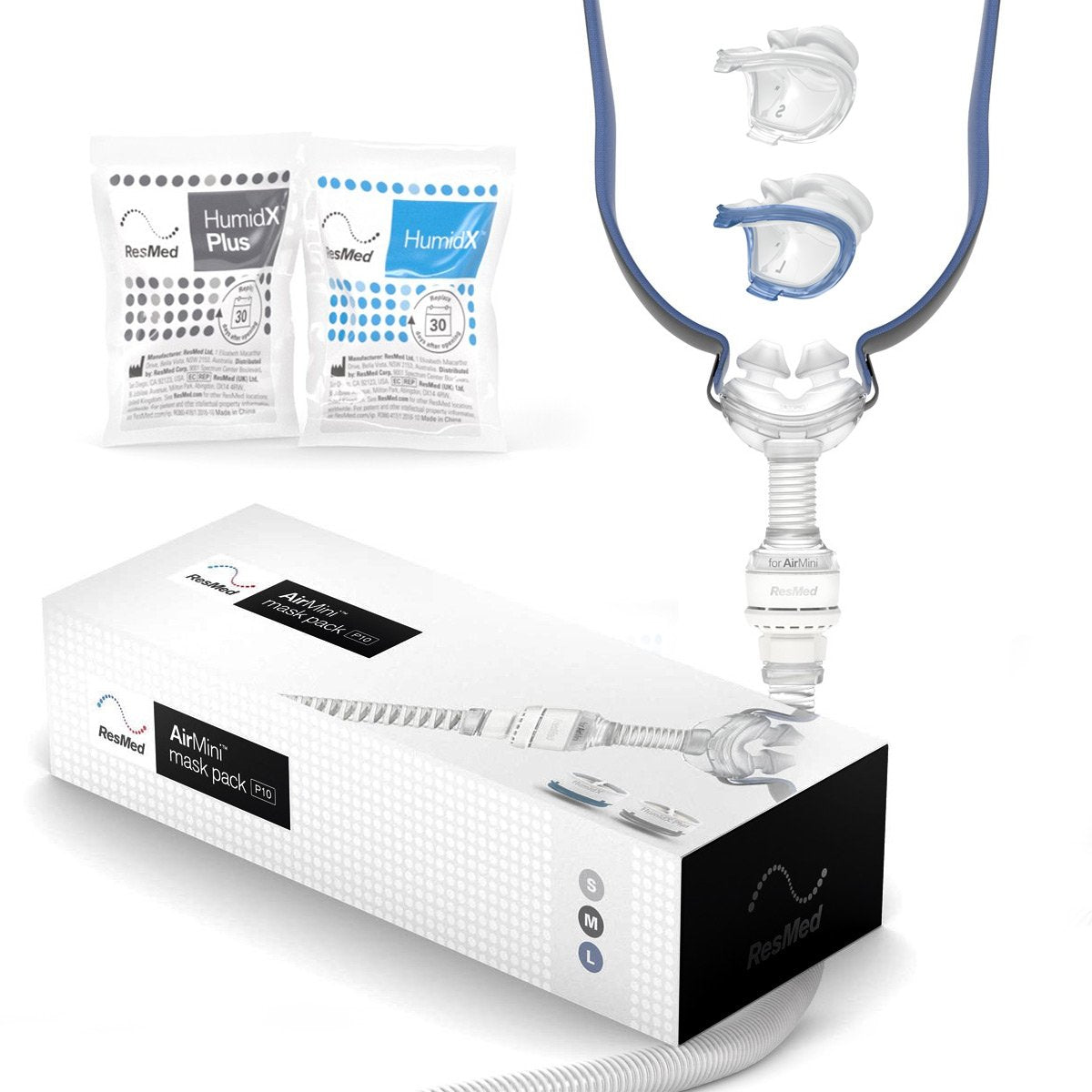 Ensemble d'adaptation pour masque P10 et tubulure pour Airmini